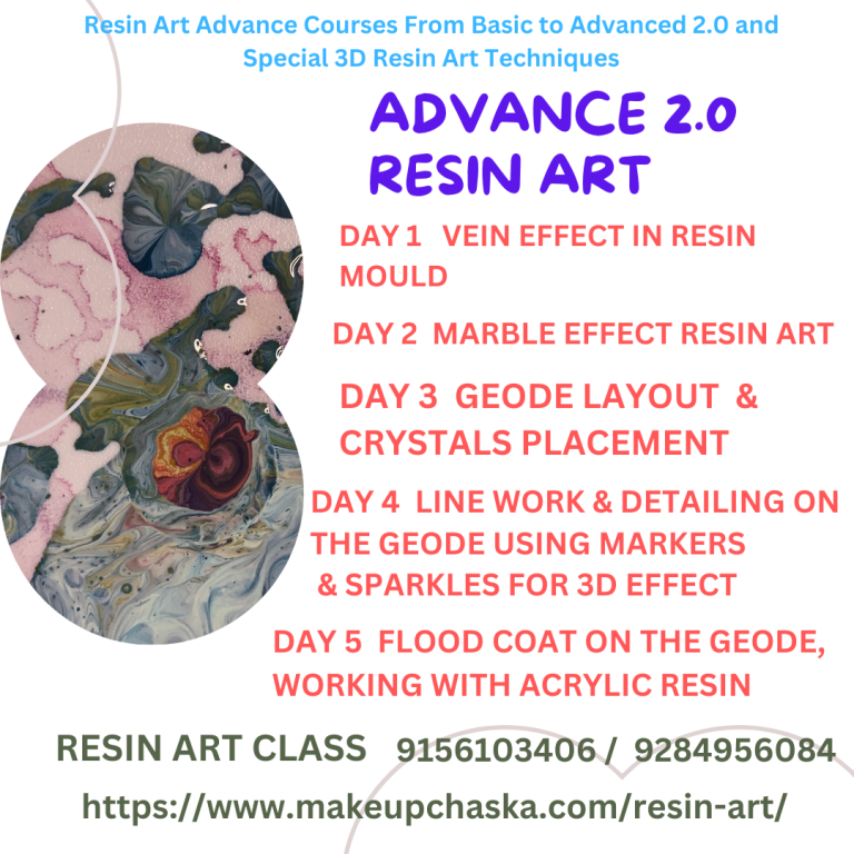 Resin Art Advance Courses From Basic to Advanced 2.0 and Special 3D Resin Art Techniques​​