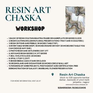 RESIN ART CHASKA NAGPUR WORKSHOP